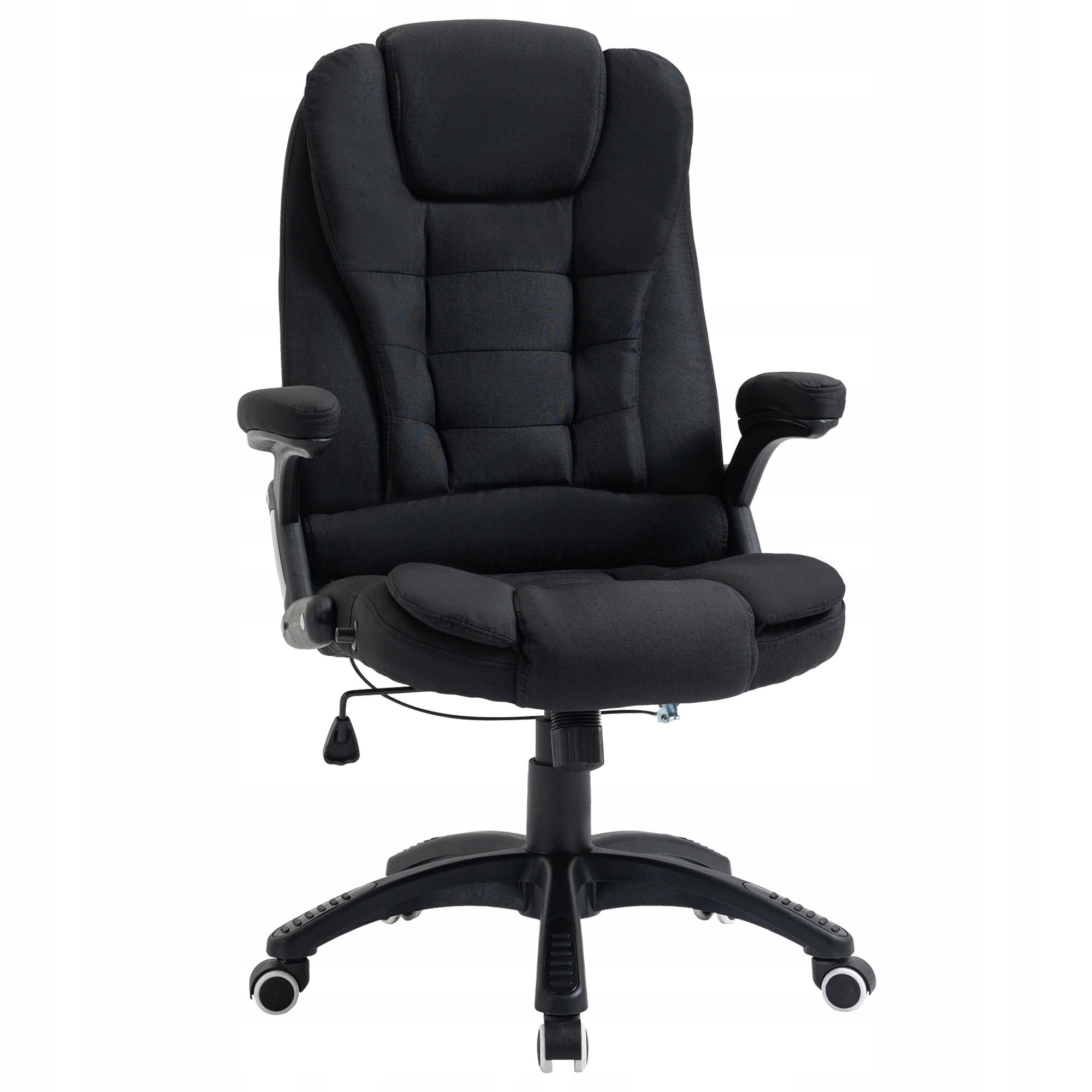 Vinsetto High Back Swivel Office Chair with Linen Fabric, Black
