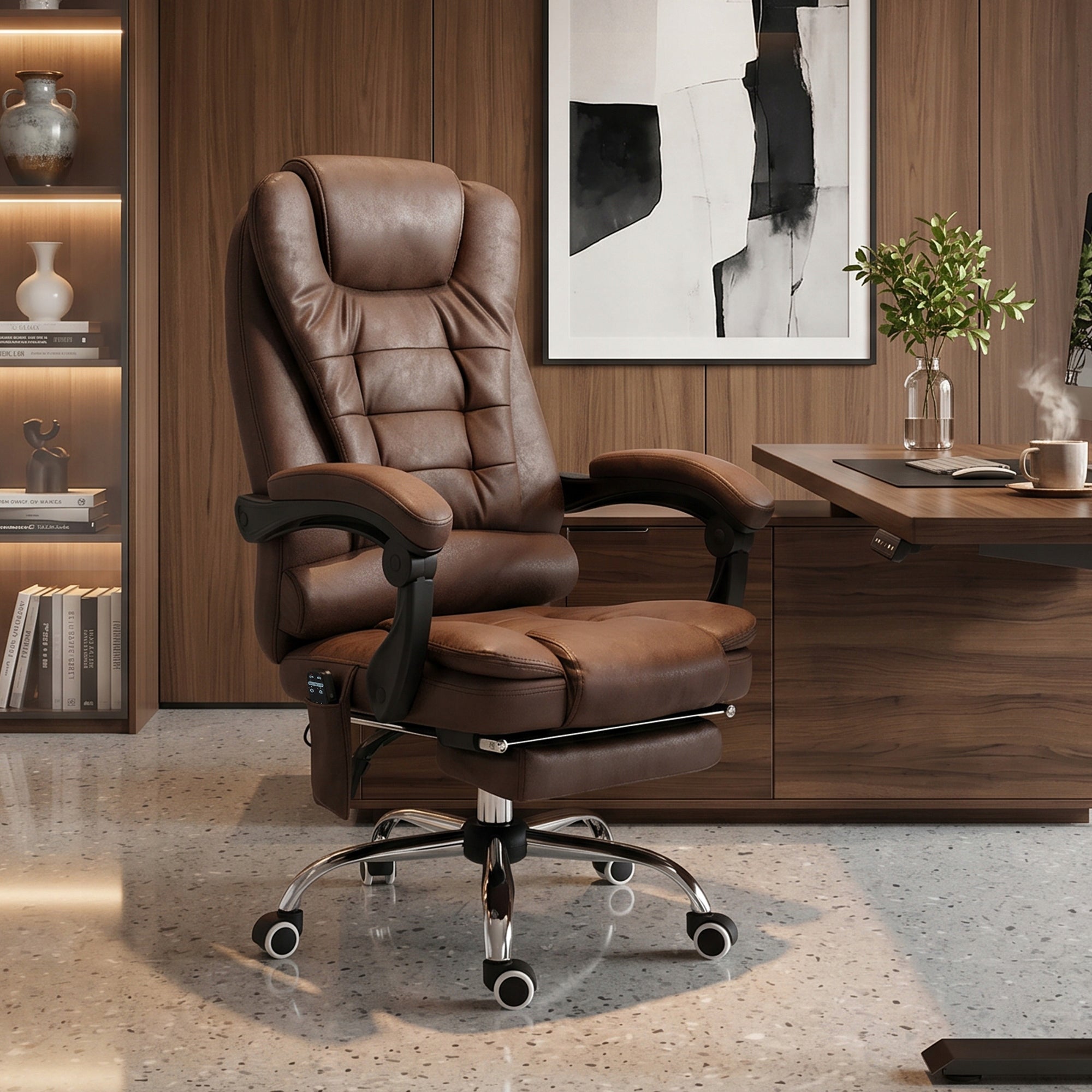 Vinsetto Massage Office Chair with Reclining and Heating Function, Rotating Brand Vinsetto