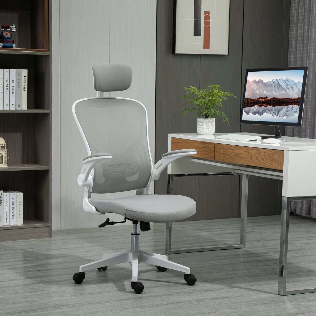 Vinsetto Office Ergonomic Shreb Desk Chair with Rocking Function Packaging status original