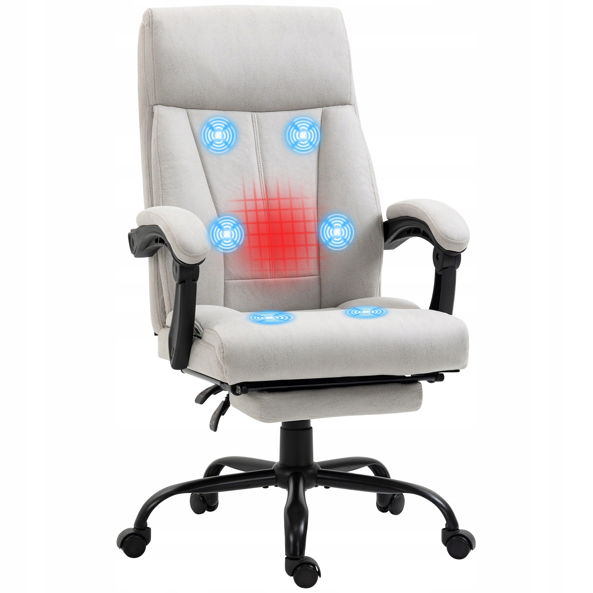 Vinsetto Office chair with massage 111-119cm heating function, office chair