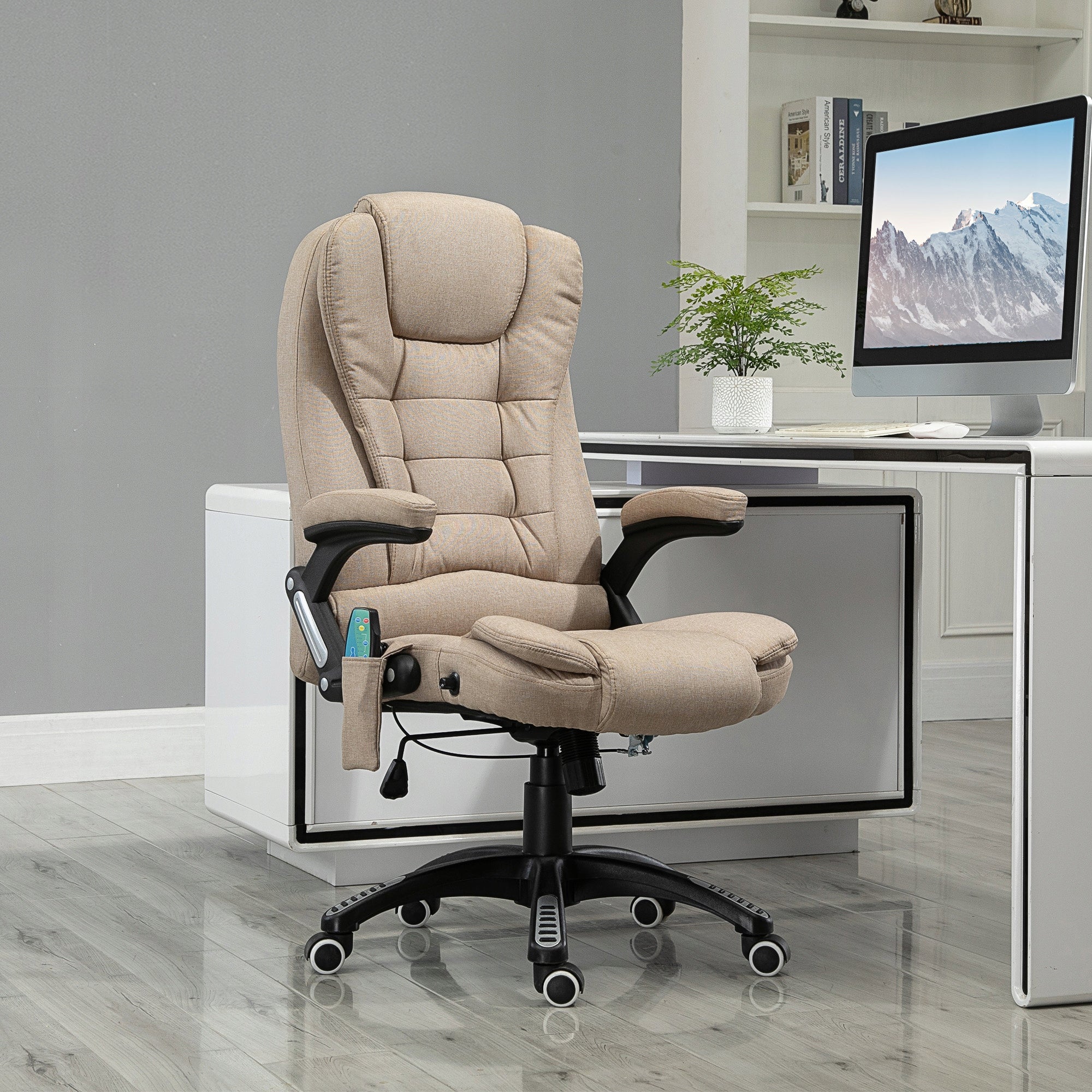 Vinsetto Office chair with vibration massage, ergonomic, brown Brand Vinsetto