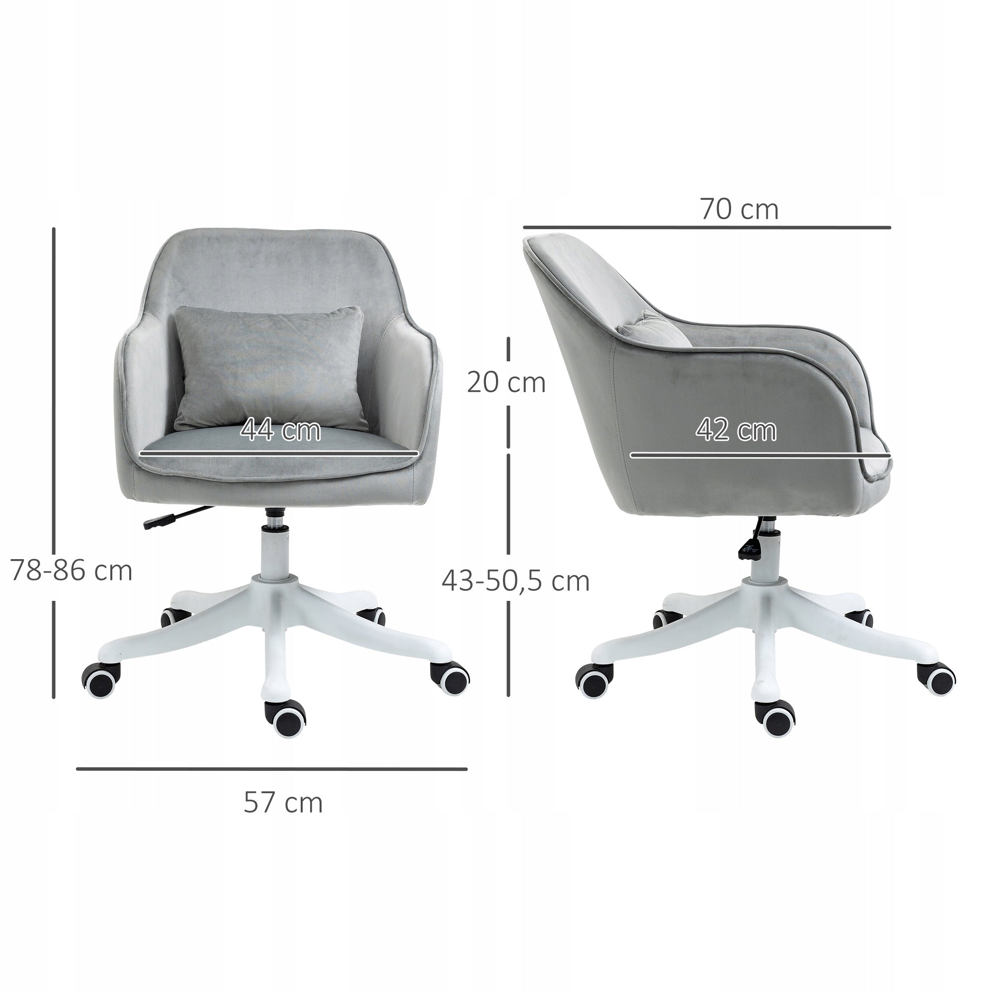 Vinsetto office chair for massage rotating vibration function grey Brand Vinsetto