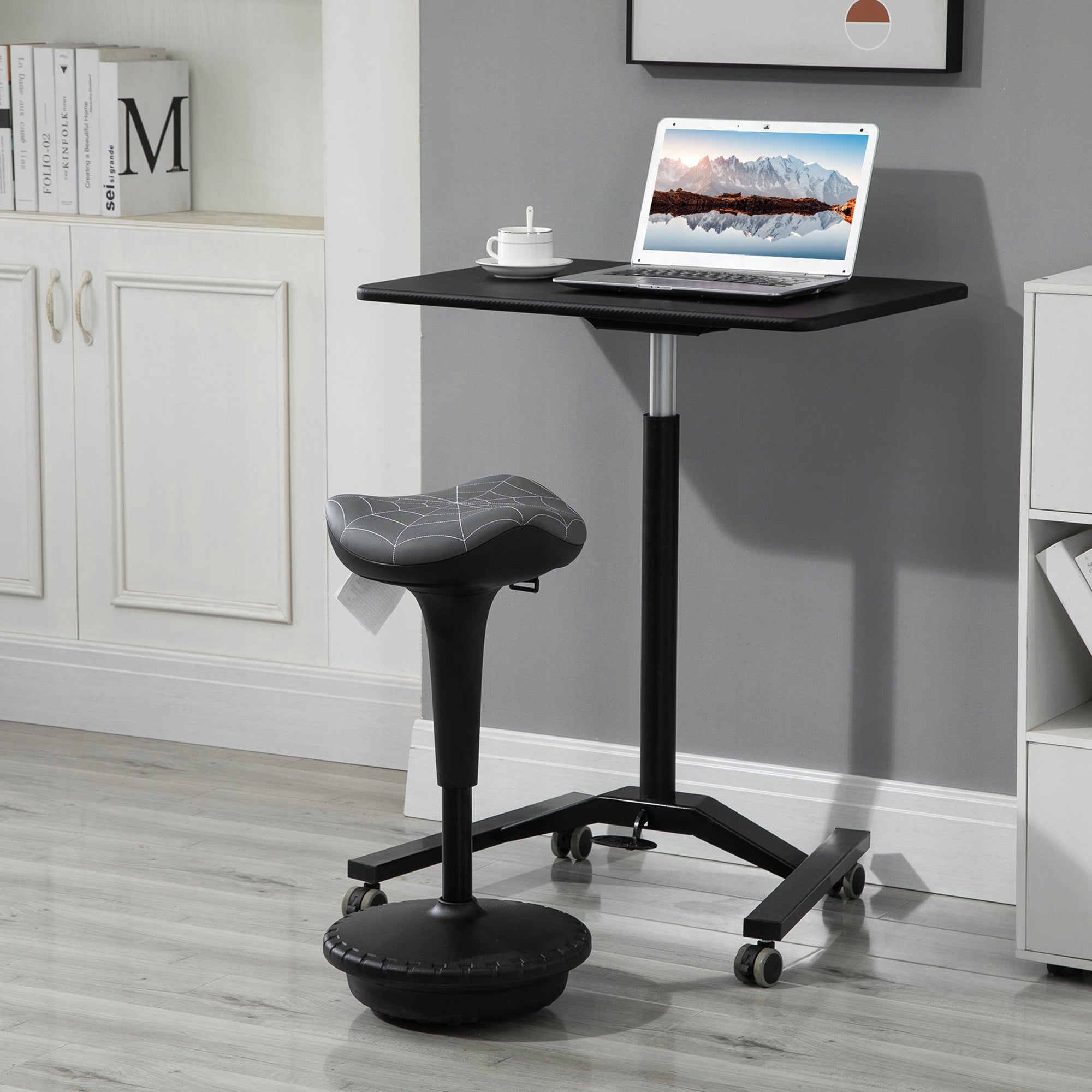 Vinsetto rocking chair, ergonomic stool, 34x34x65,5~83,5 cm, grey Brand Vinsetto