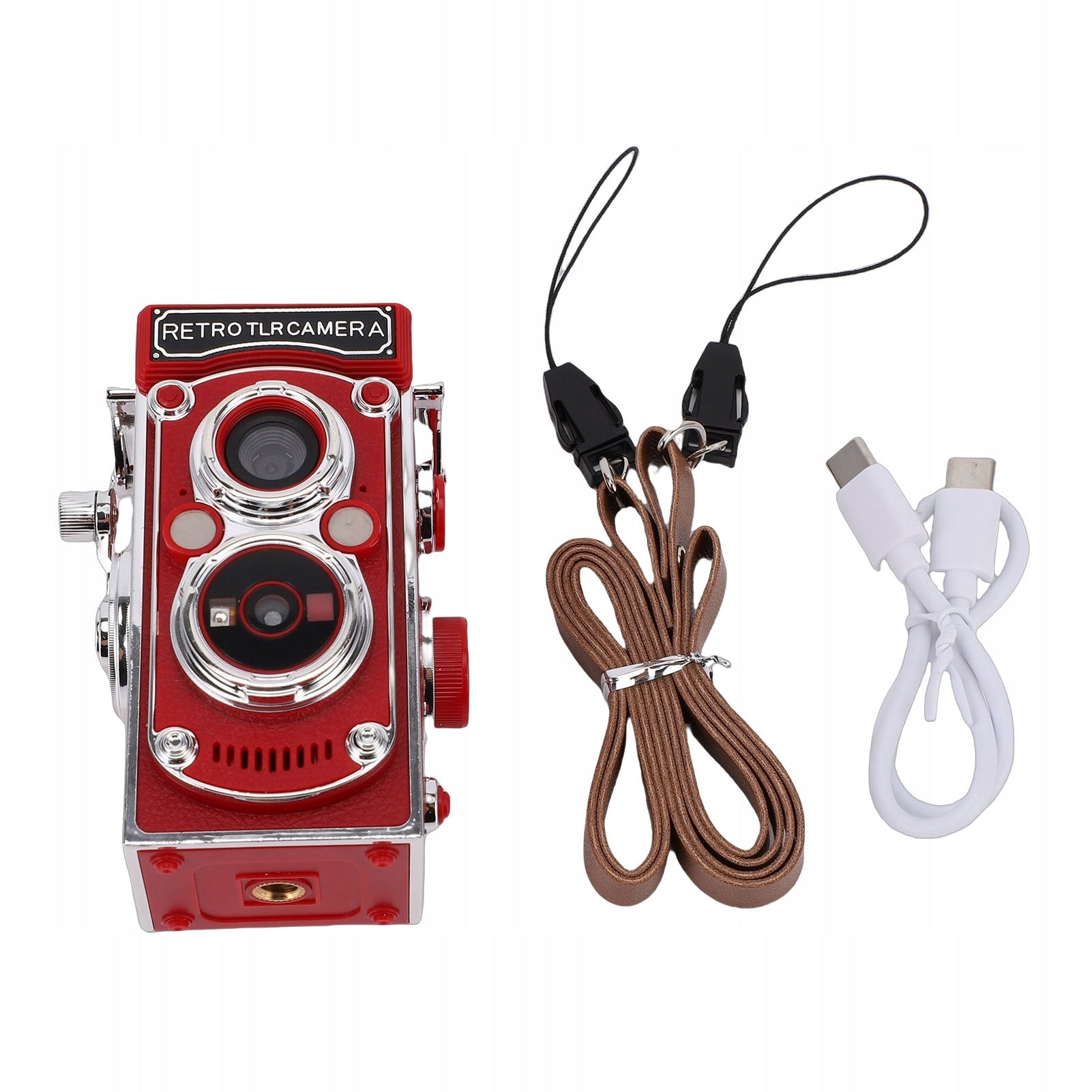 Vintage Digital Camera 64MP 1080P Auofocus TLR Style Retro Portable FW