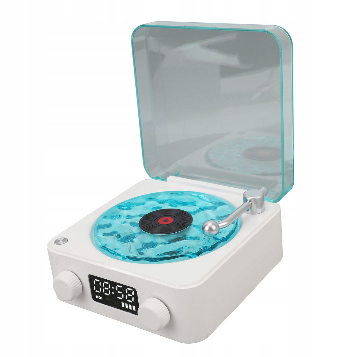 Vintage Record Player Bluetooth Speaker 4 Modes Portable IP