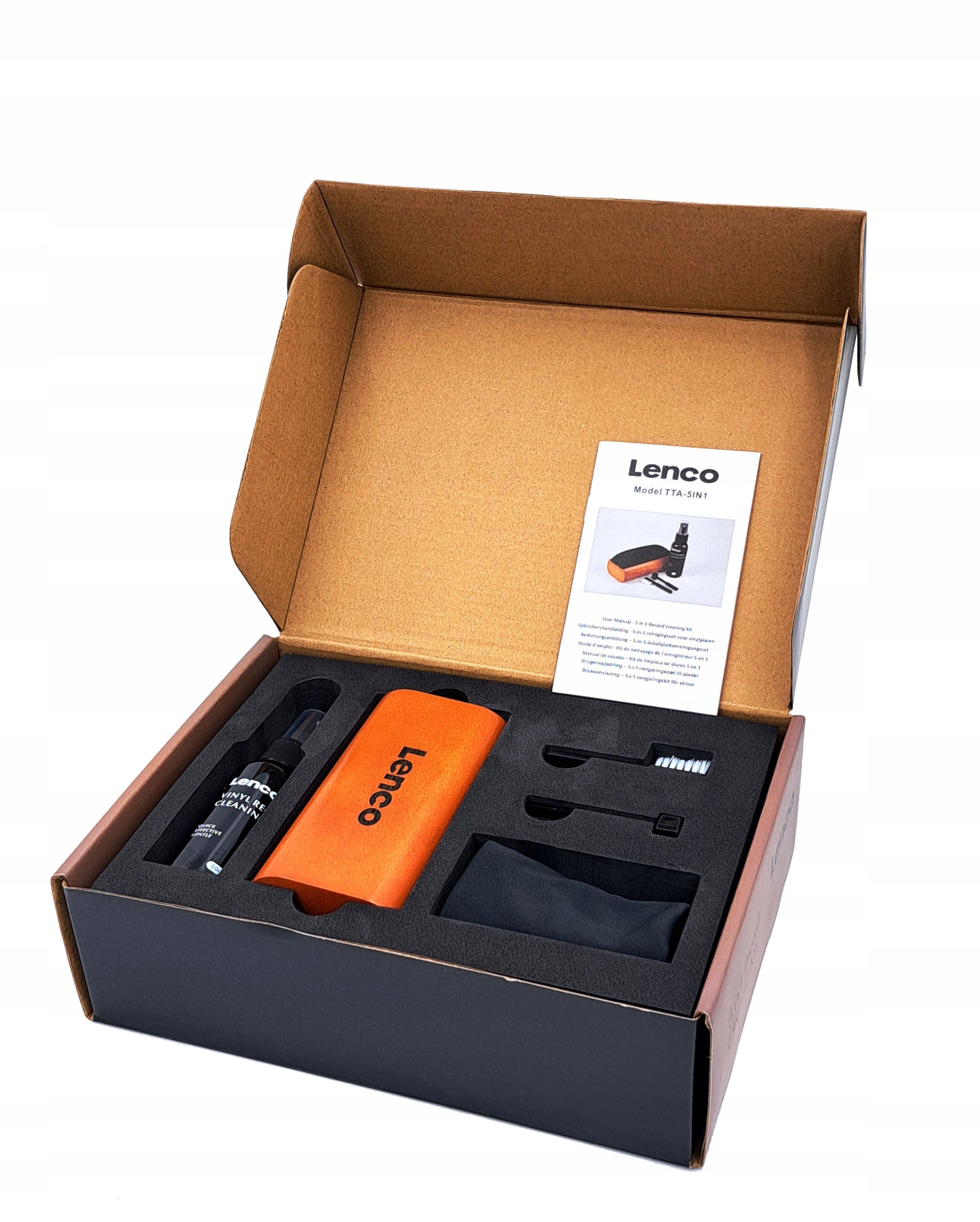 Vinyl Record Cleaning Kit Lenco TTA-5IN1 Brand Lenco