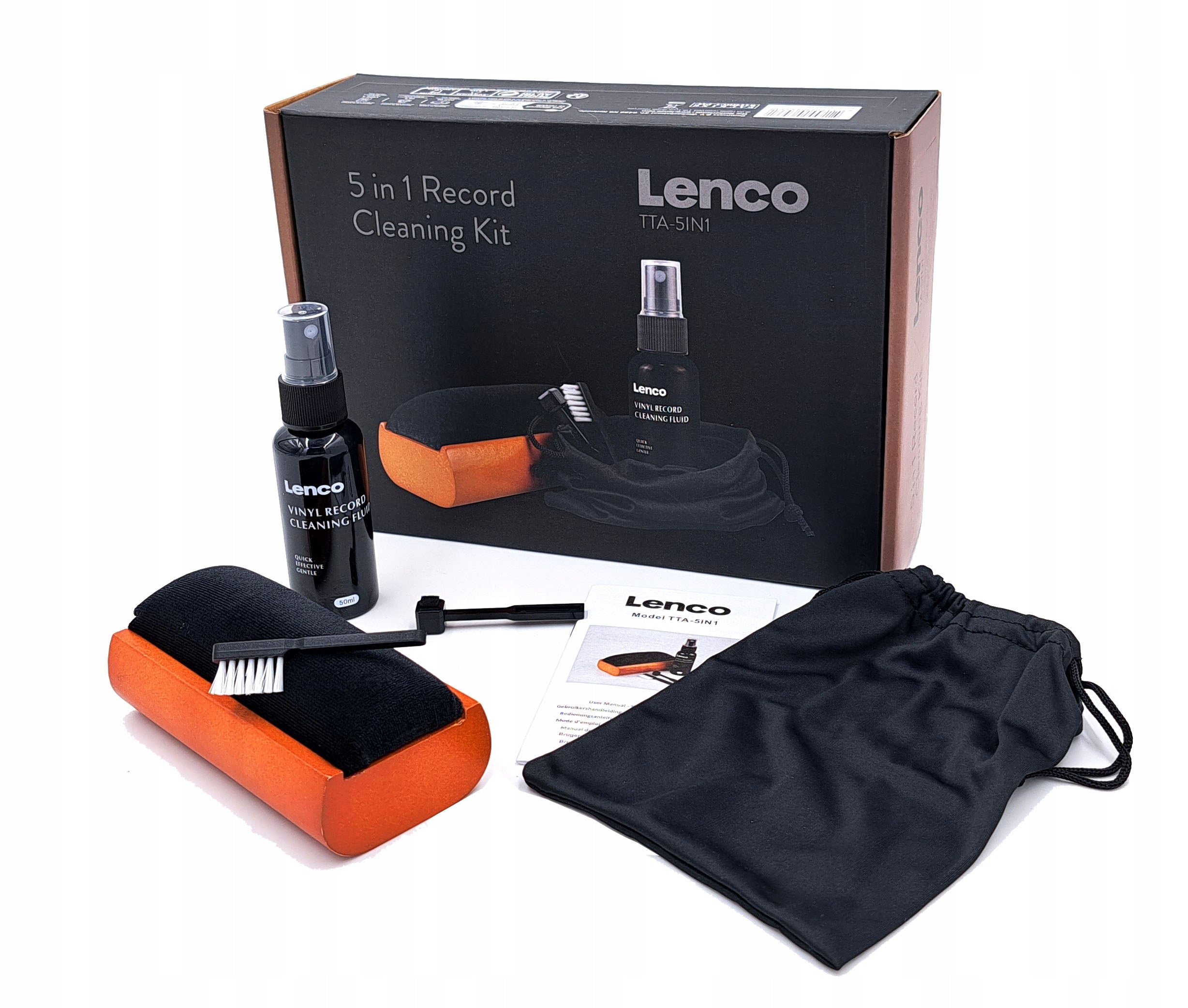 Vinyl Record Cleaning Kit Lenco TTA-5IN1