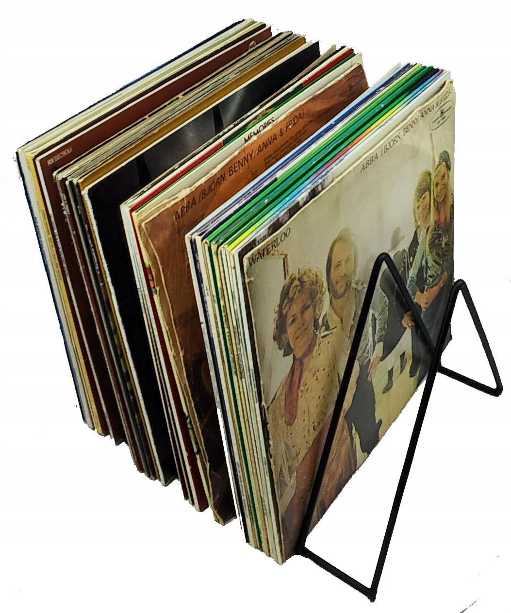 Vinyl Record Stand 4 Compartments Loft Model Stojak na płyty winylowe