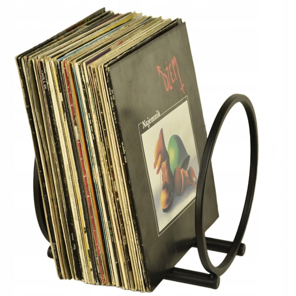 Vinyl record stand organizer for vinyl loft metal black roomy Manufacturer code PG 300