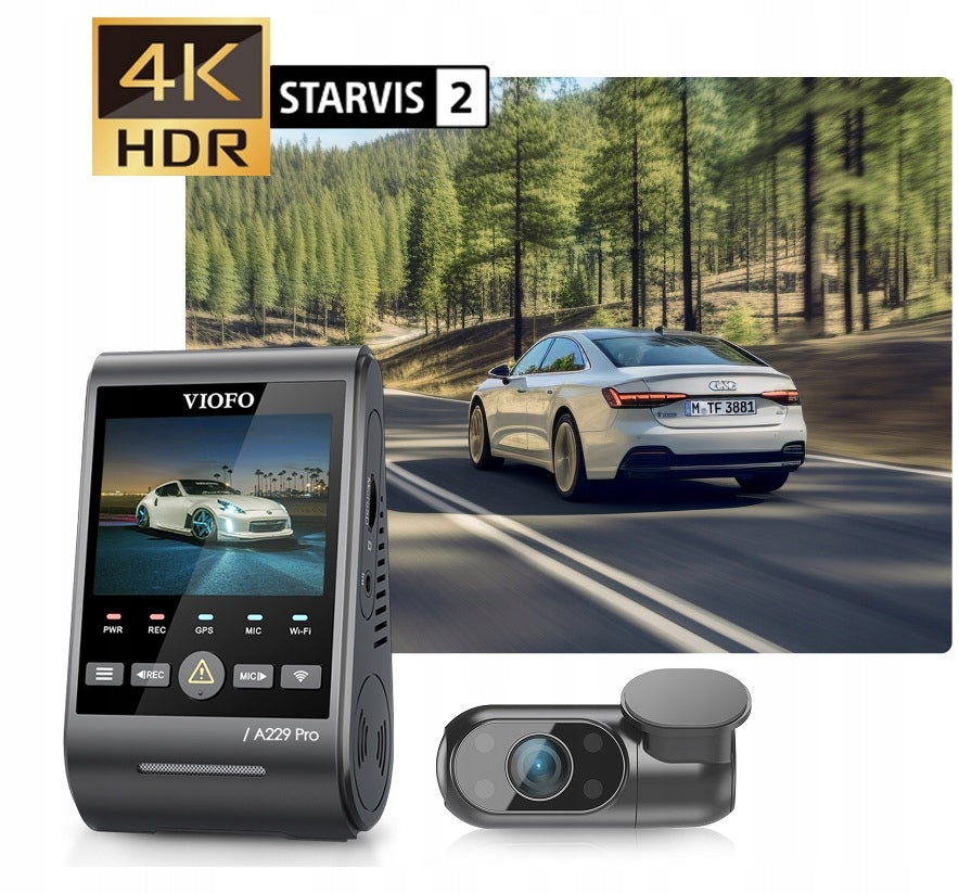 Viofo A229 Pro Duo IR UHD + FHD ideal video recorder for TAXI UBER BOLT EAN (GTIN) 5903815325441