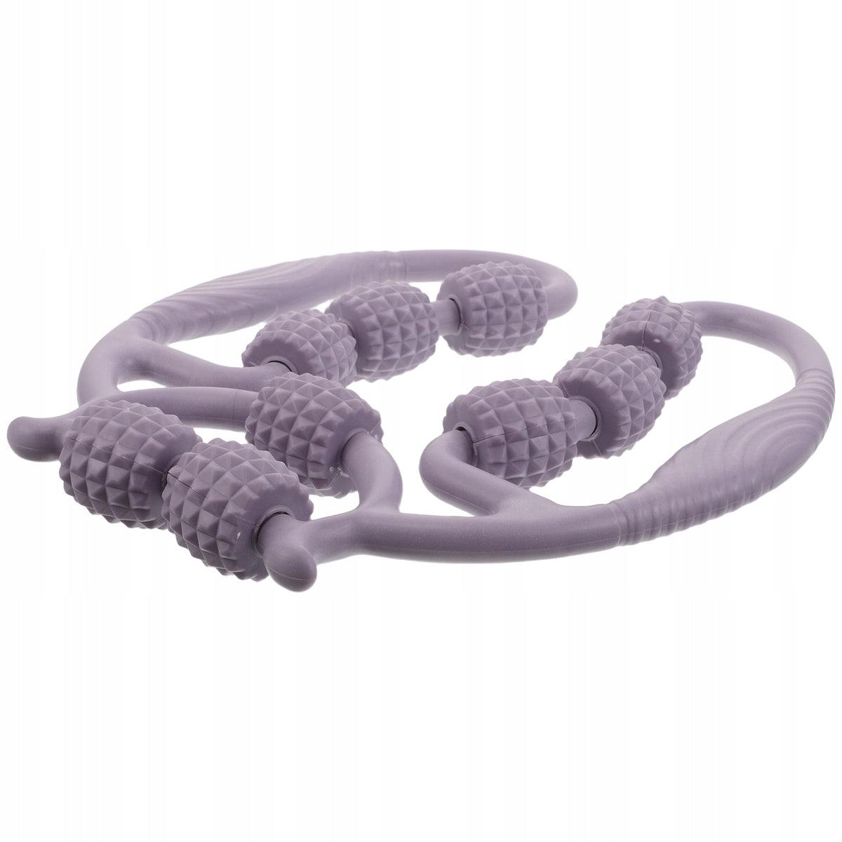 Violet Nine-Wheel Circular Leg Clamp Massage Roller for Muscle Relief