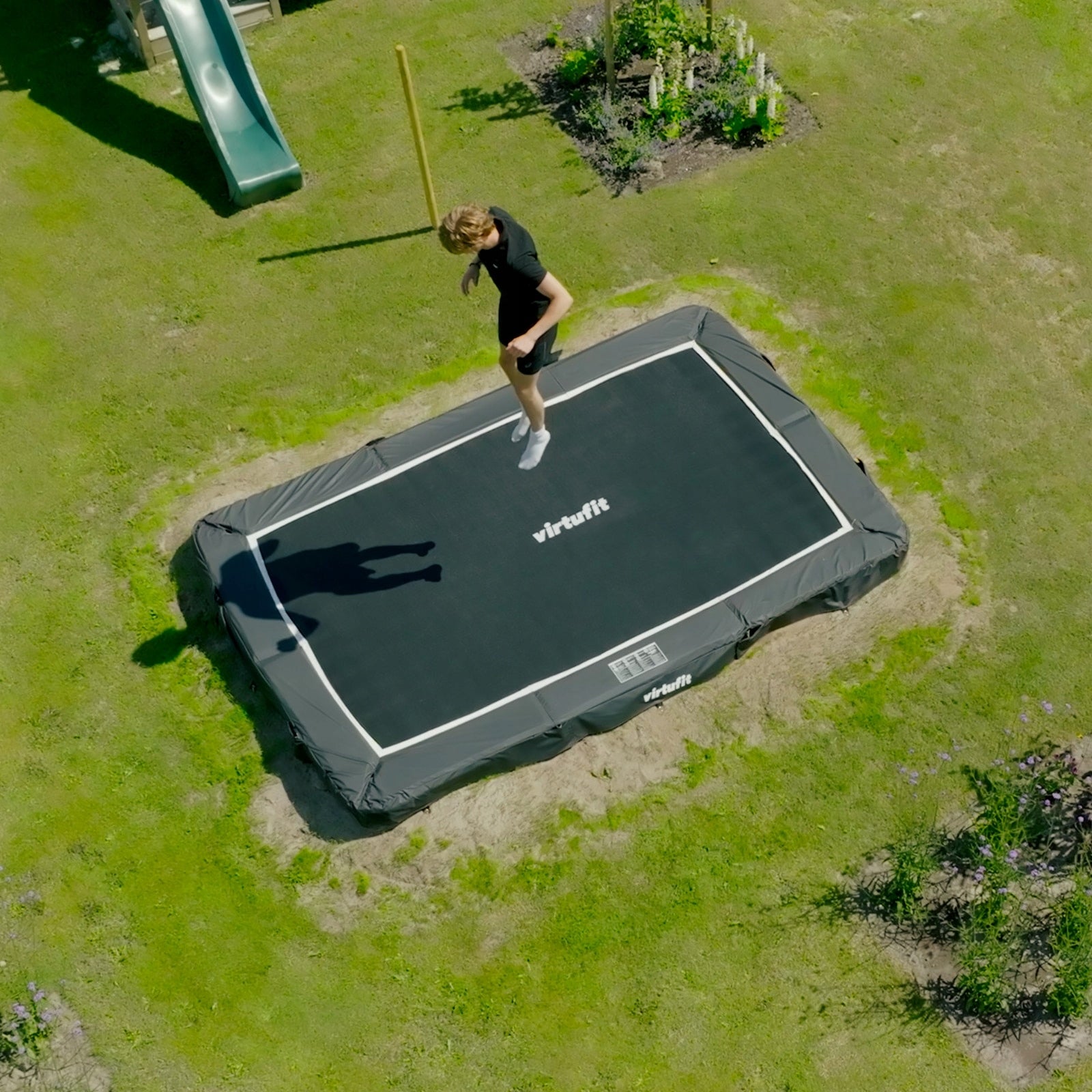 Virtufit Earth trampoline for digging with safety net 213 x 305 cm Manufacturer code VF06017-305