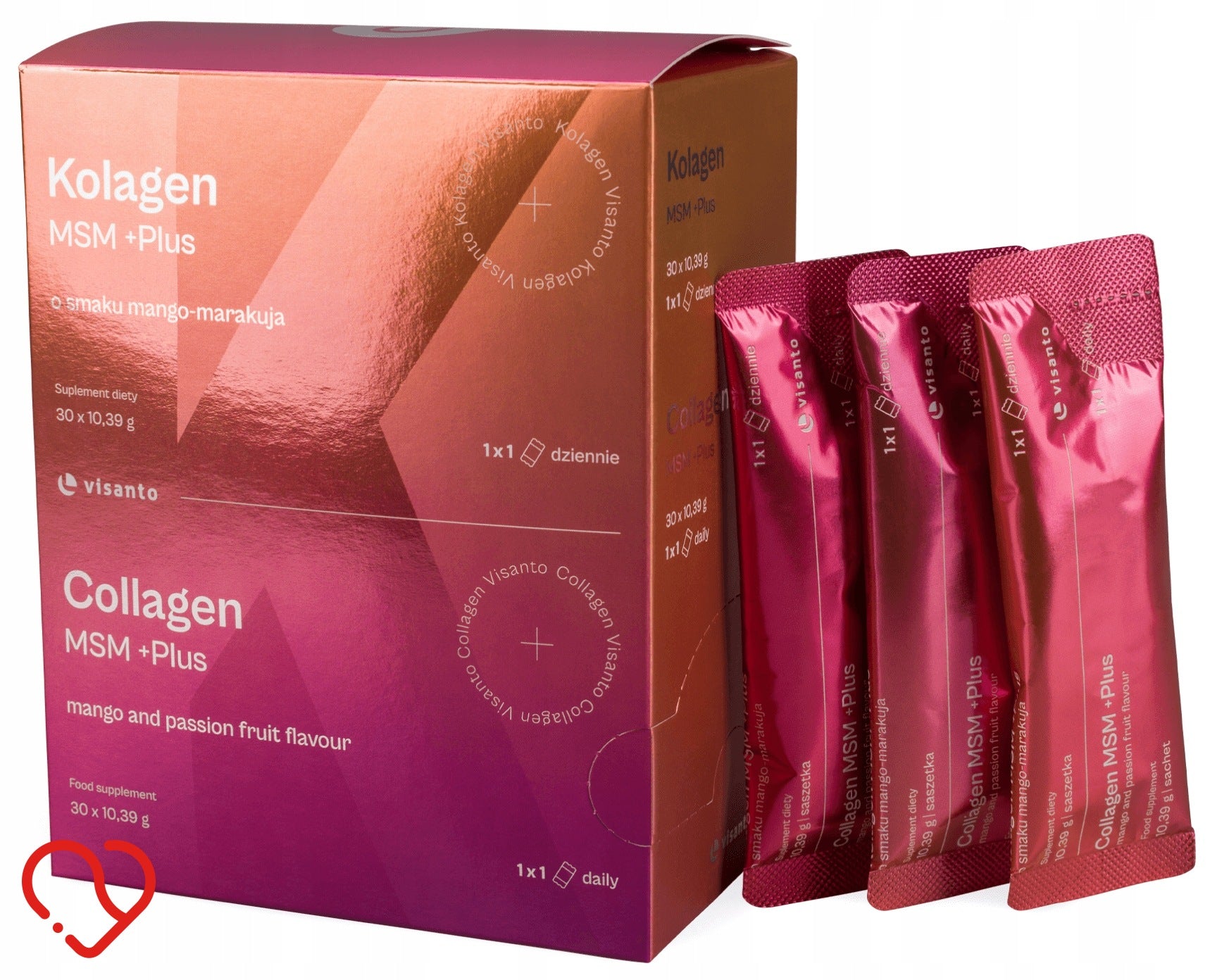 Visanto Collagen MSM PLUS mango passion fruit 30 sachets