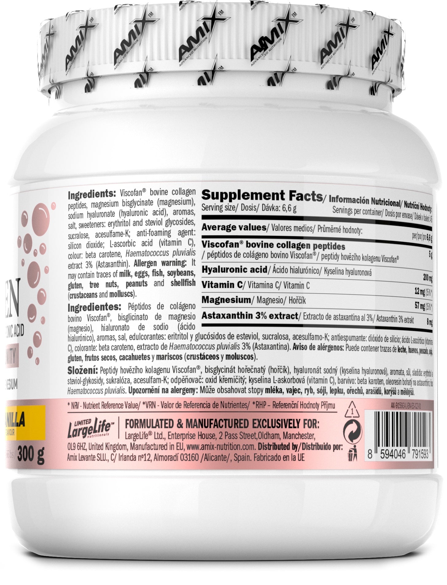 Viscofan Collagen Drink 300g vanilla Expiration date up to 2 weeks after the purchase date