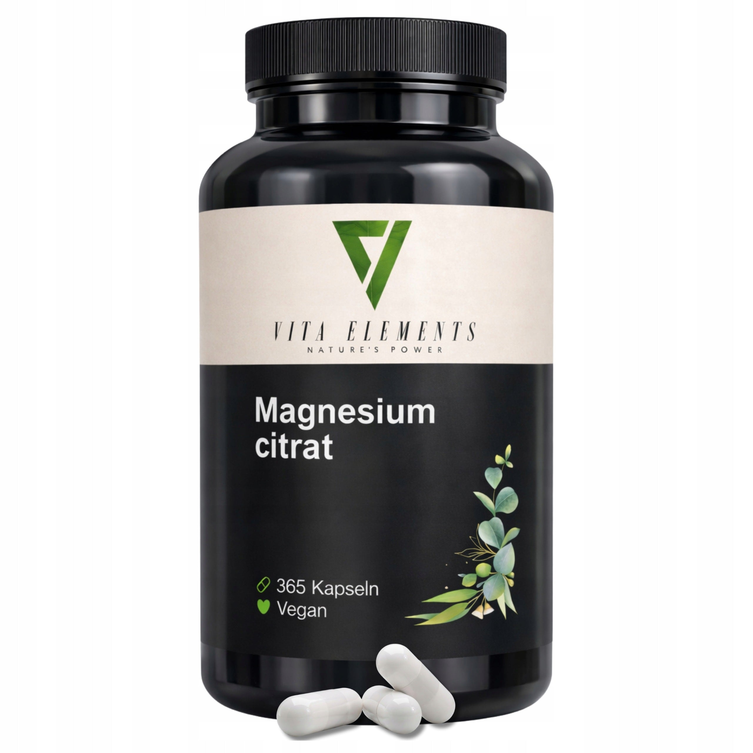 Vita Elements Dietary Supplement Magnesium Citrate 365 Capsules