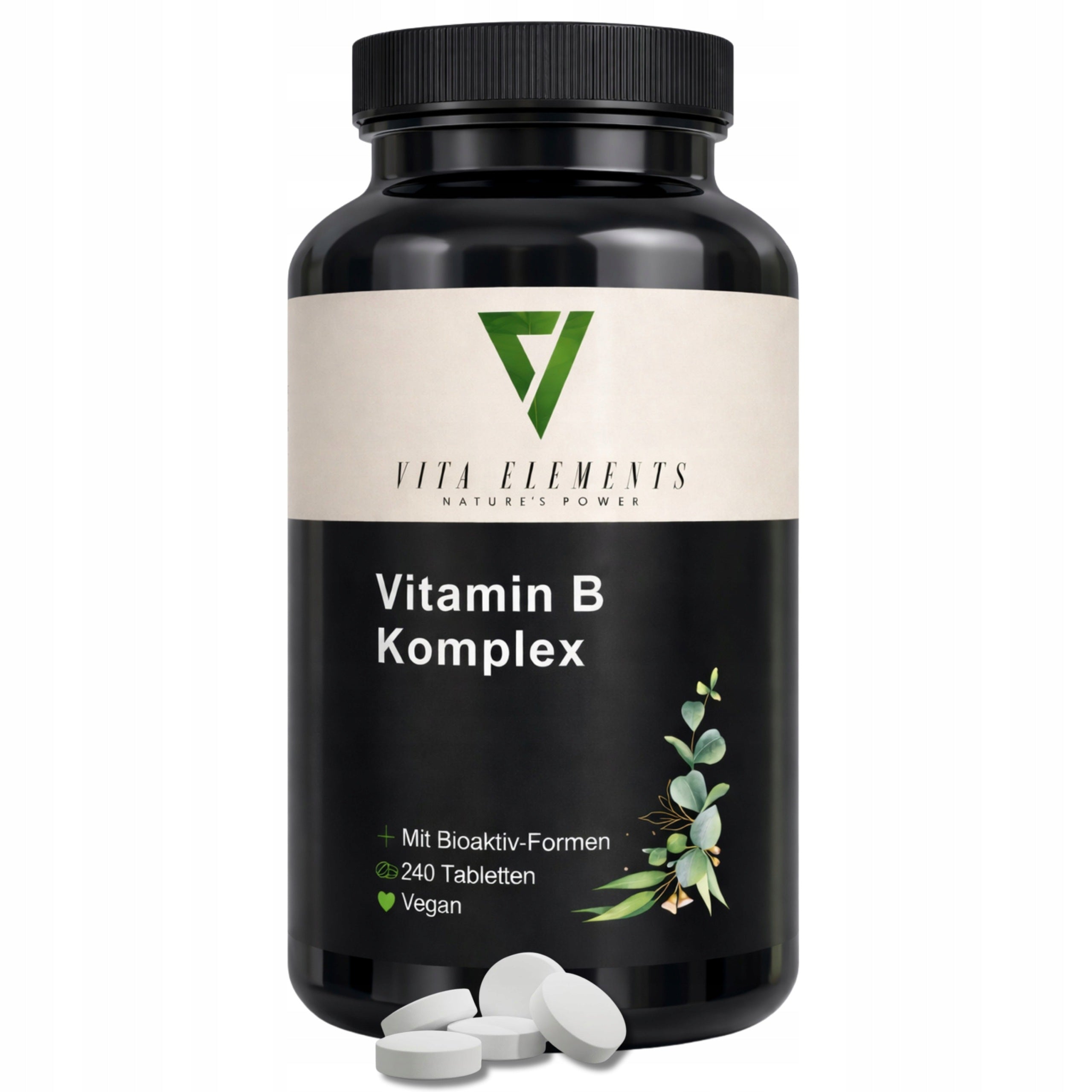 Vita Elements Vitamin B Complex Non-GMO Tablets Tested 240 Pcs