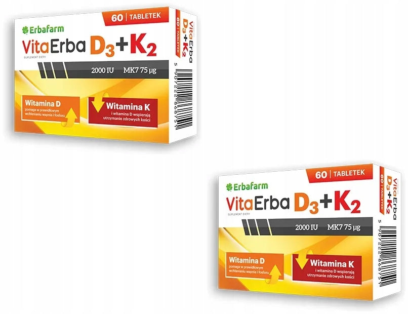 VitaErba D3 2000 IU + K2MK7 60 Tablets