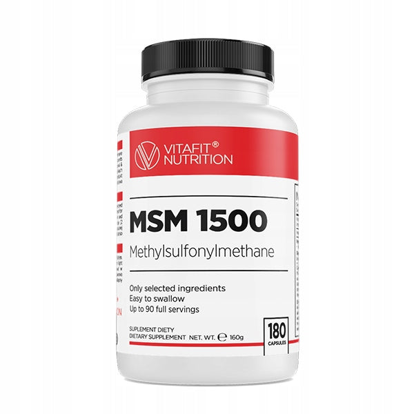 Vitafit | MSM 1500 | Organic Sulfur 180caps | Joints | Collagen | Support