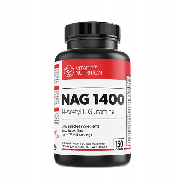 Vitafit |N-Acetyl L-Glutamine 150cap| NAG 1400 | Endurance |Regeneration
