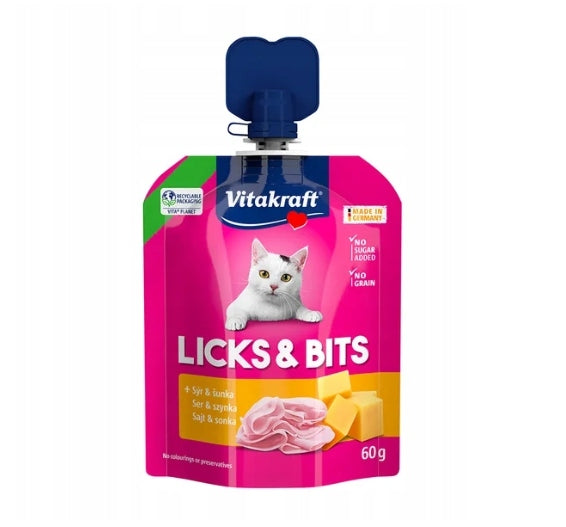 Vitakraft Cat Licks Bits 60g cheese ham