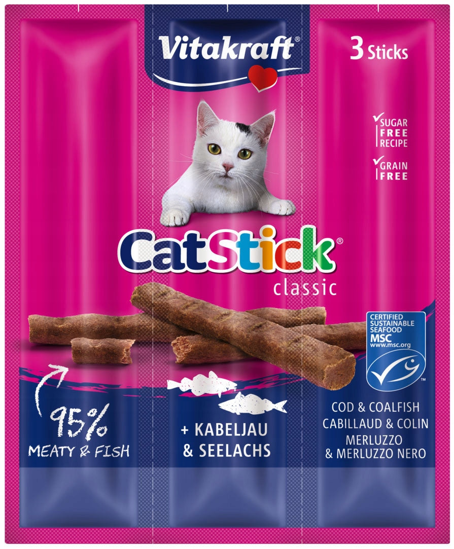 Vitakraft Cat Stick Mini Cod and Nigella 3pcs