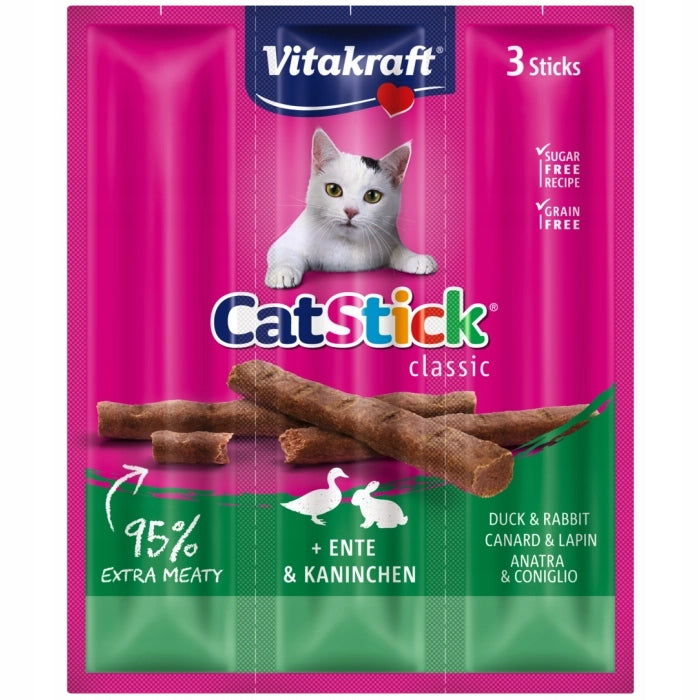 Vitakraft Cat Stick mini Duck Rabbit 3pcs
