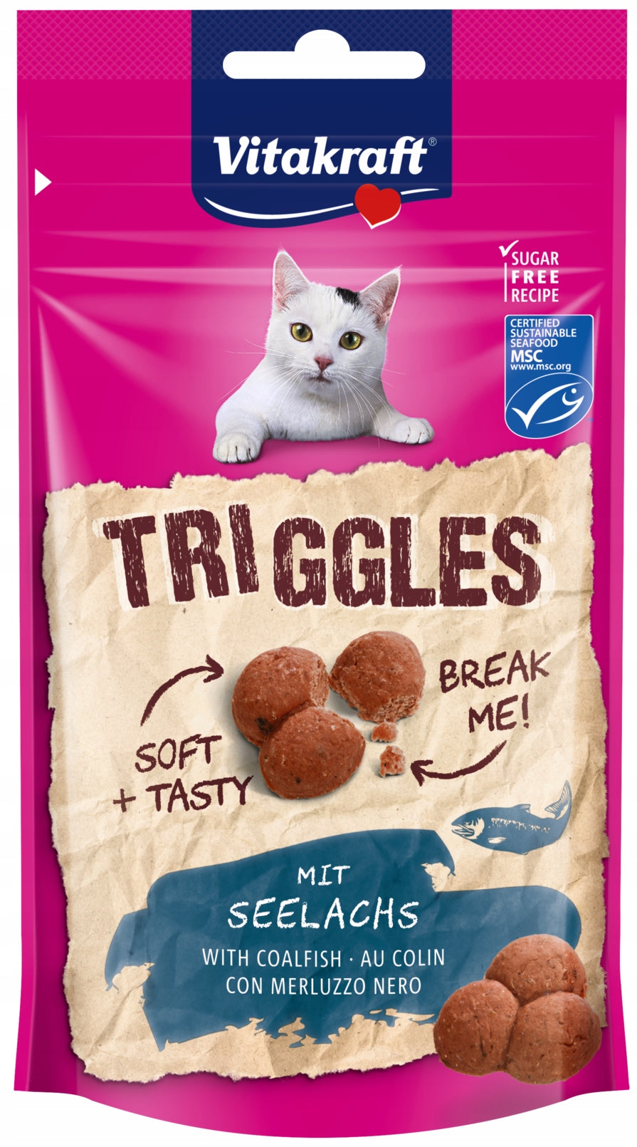 Vitakraft TRIGGLES Salmon Cat Treat 40g