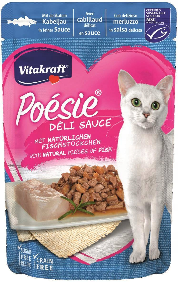 Vitakraft wet food cod in sauce sachet 85g Manufacturer code 4008239366665