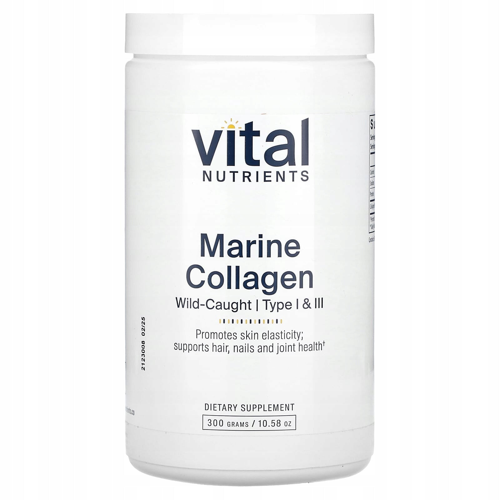 Vital Nutrients, Marine Collagen Wild-Caught, Type I & III, 10.58 oz (300 g