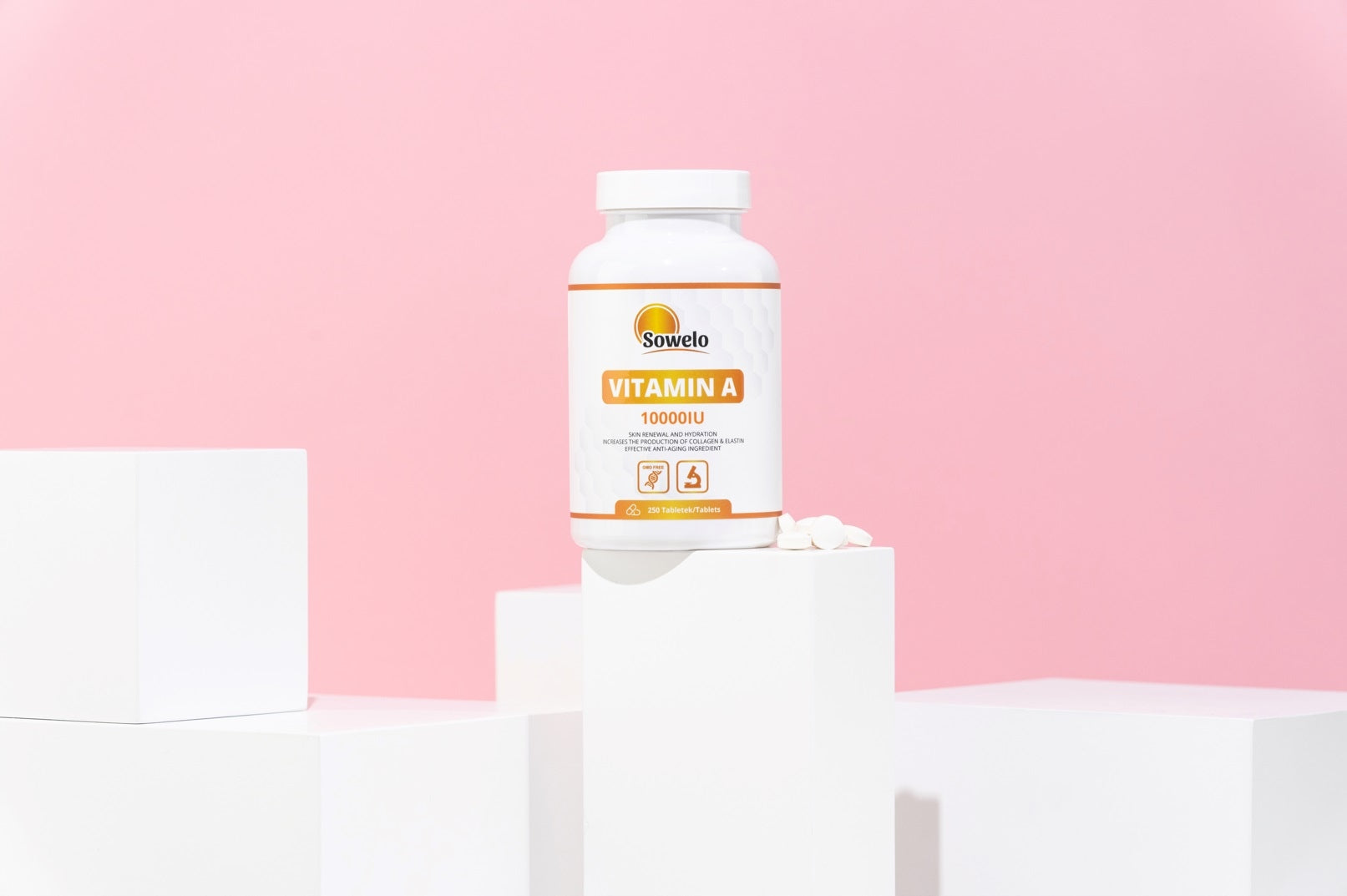 Vitamin A 10000 IU (Retinol) 250 Tab – Vision, Skin, Immunity – Sowelo Expiration date at least 1 year from the date of purchase