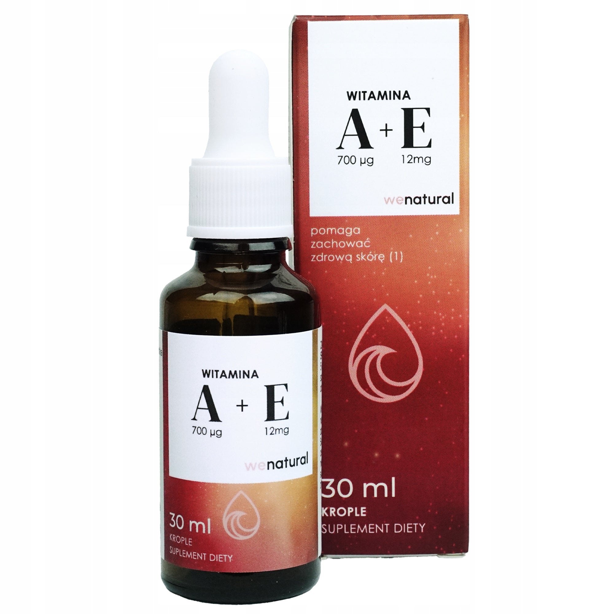 Vitamin A+E drops 30 ml Wenatural skin hair nails vision AE EA A E