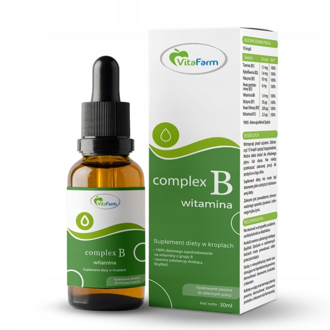 Vitamin B Complex 30 ml drops nervous system supplement for energy