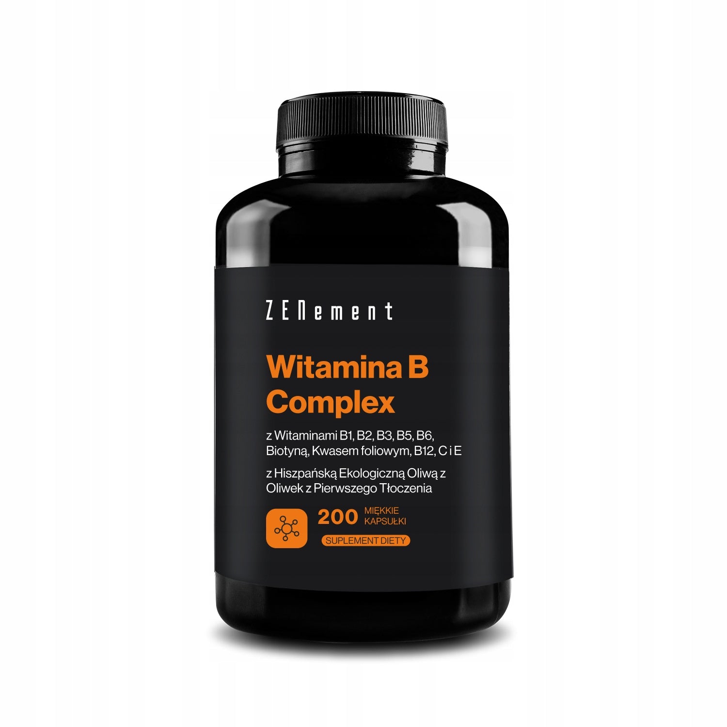 Vitamin B Complex & B1, B2, B3, B5, B6, Biotin, Folic Acid, B12 200 Softgel