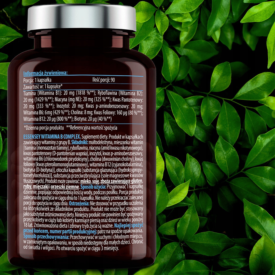 Vitamin B Complex Full Spectrum For 90 Days – For Fatigue, Nerves and Mind Form capsules