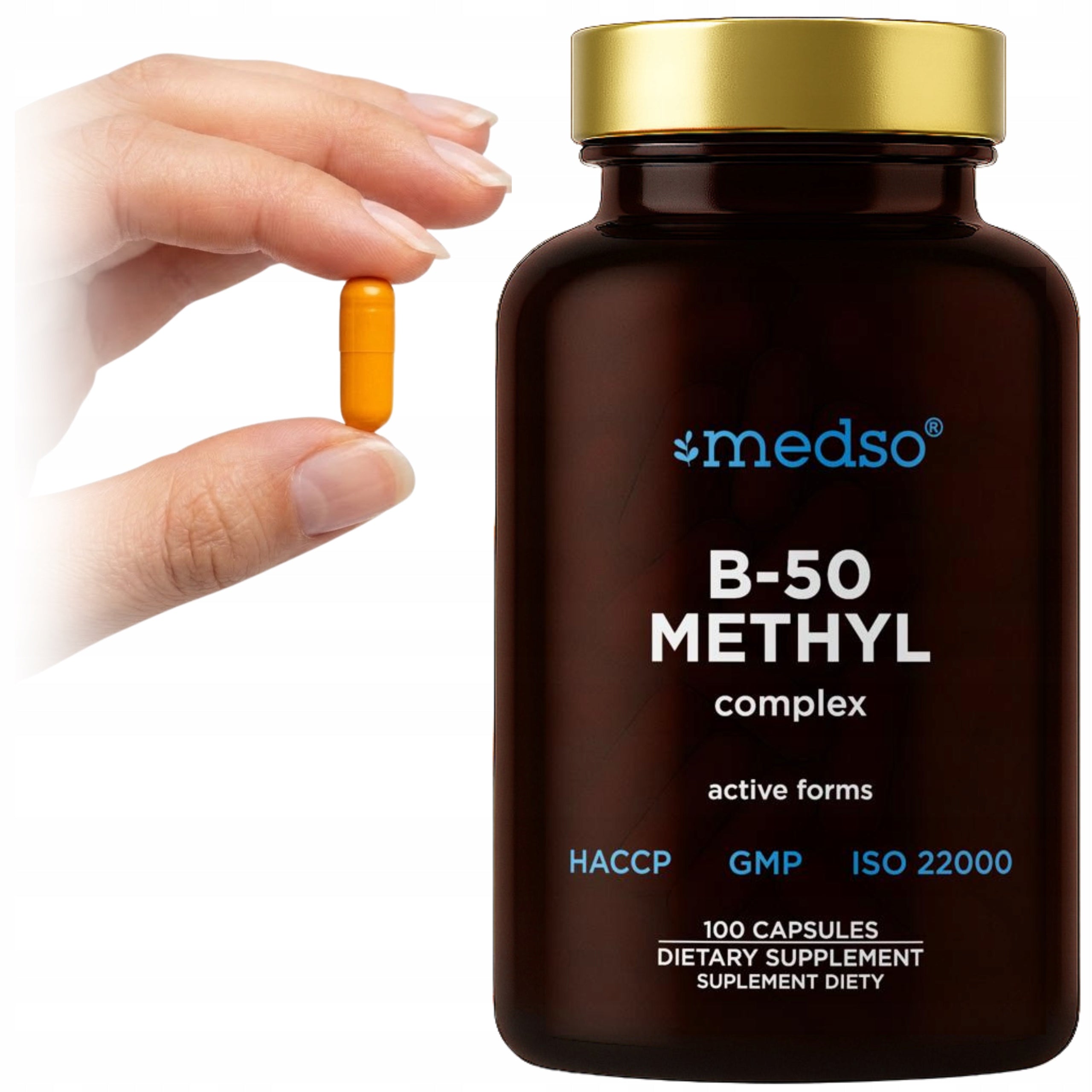 Vitamin B Complex Methyl B-50 TMG Complex Nervous System Heart 100pcs kaps