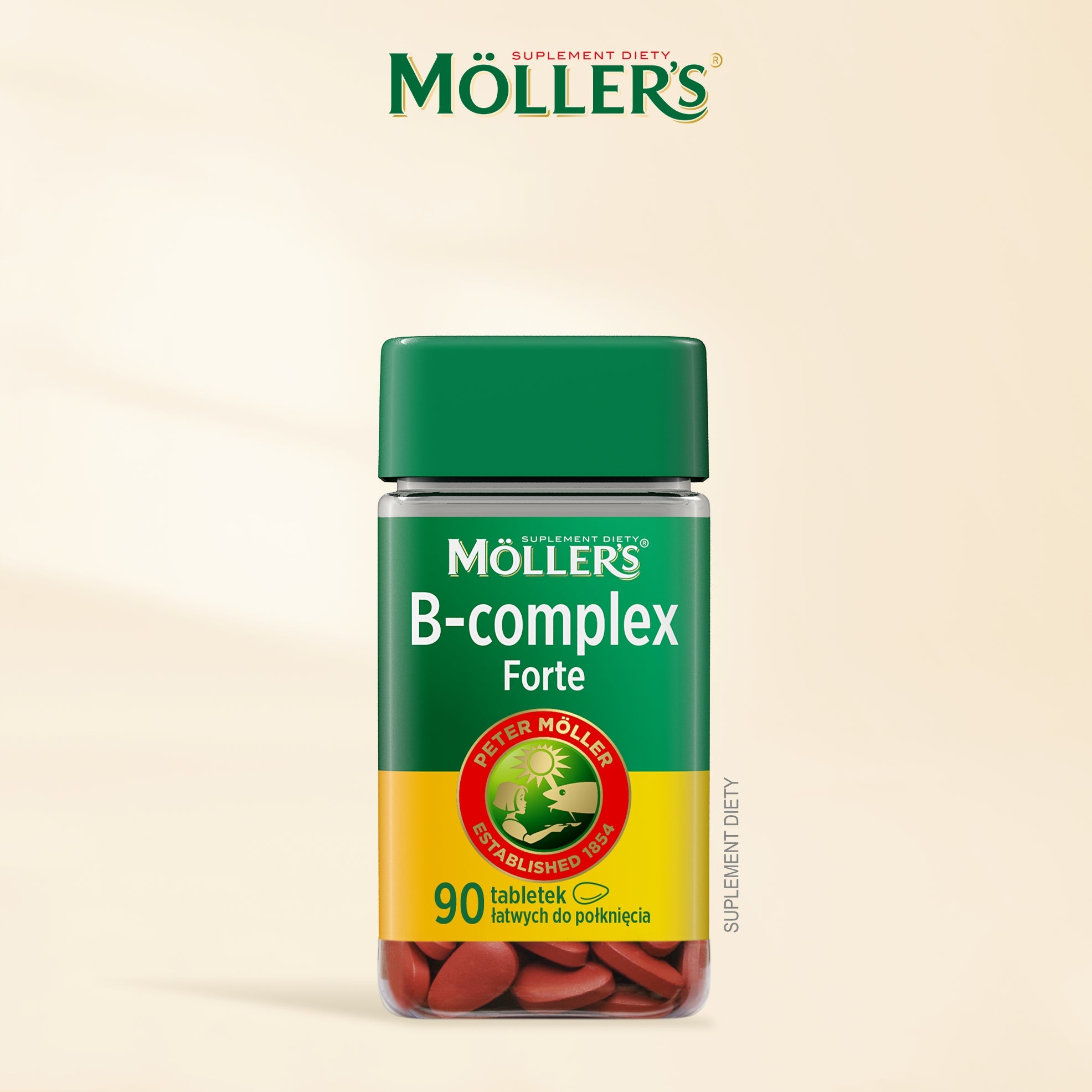 Vitamin B MÖLLER'S VMS B-Complex WIT B1 B2 B3 B5 B6 B7 B9 B12 90pcs Packaging status original
