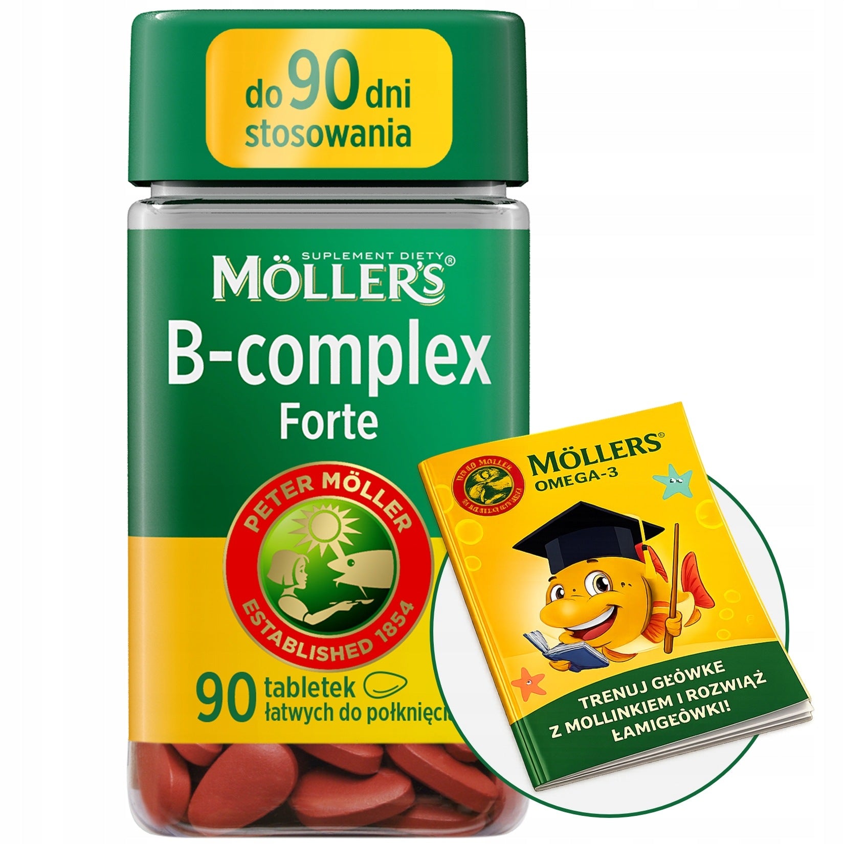 Vitamin B MÖLLER'S VMS B-Complex WIT B1 B2 B3 B5 B6 B7 B9 B12 90pcs