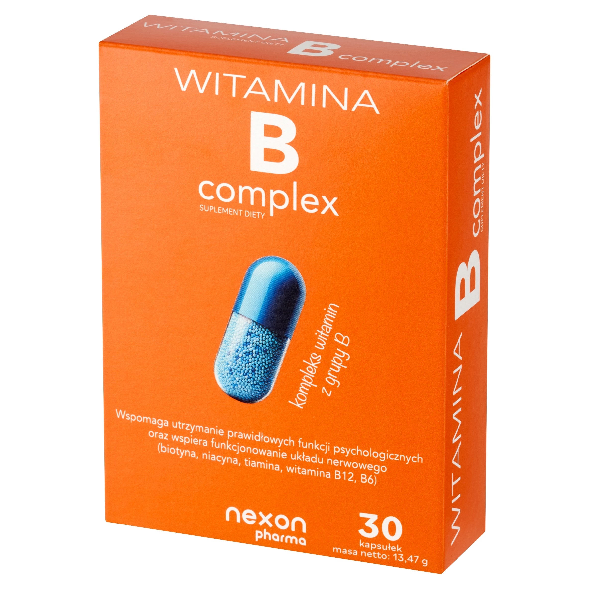 Vitamin B complex 30 capsules, Nexon Medical device no