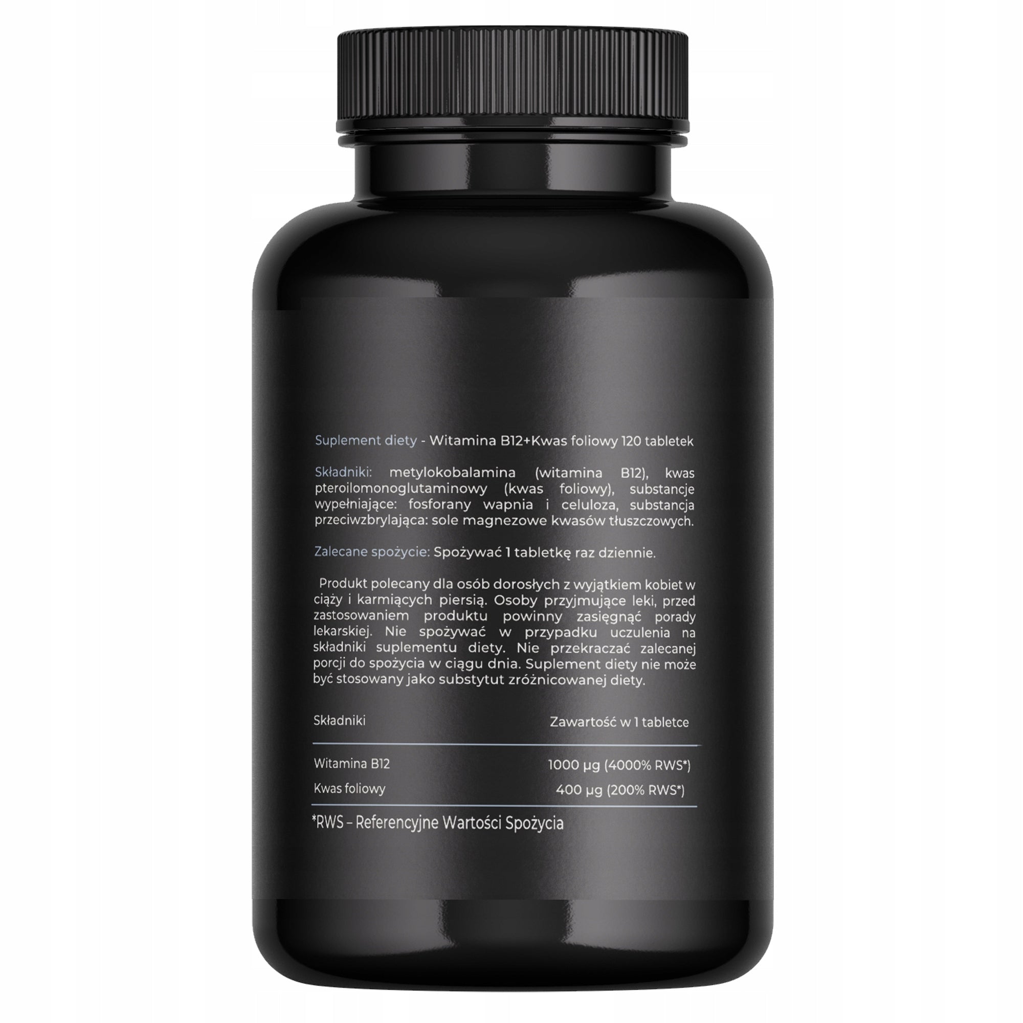 Vitamin B12 1000 µg + Folic acid 400 µg - Nervous system support Name other
