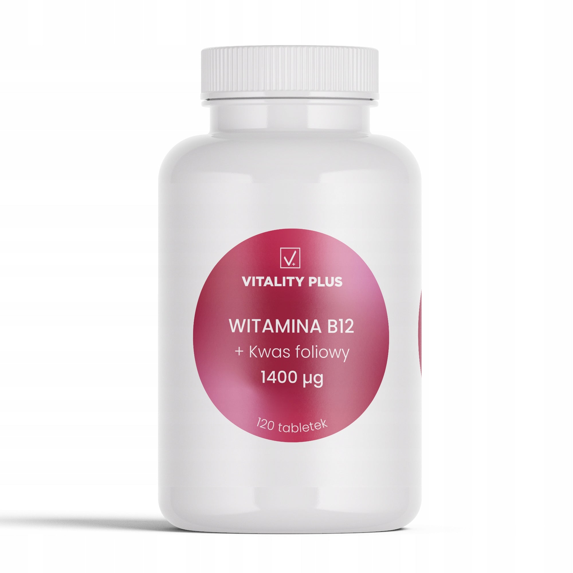 Vitamin B12 Cobalamin Folic Acid 1000 mcg 120 tablets Fatigue Stress