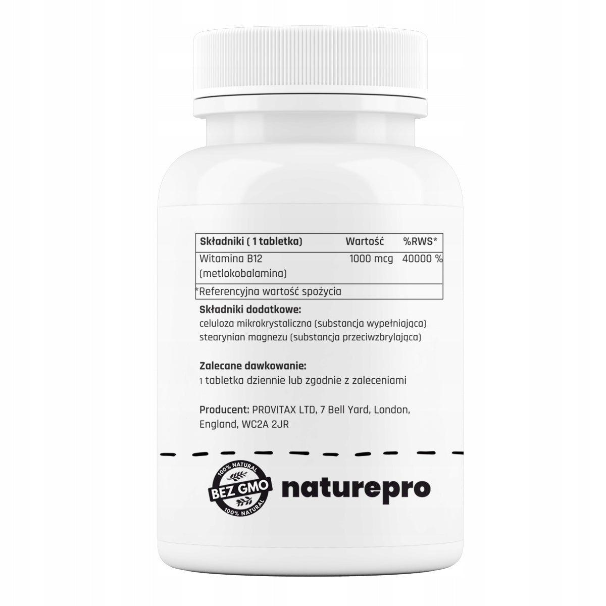 Vitamin B12 Methylcobalamin 1000 mcg 360 tab ENERGY METABOLISM NaturePro Brand naturePRO