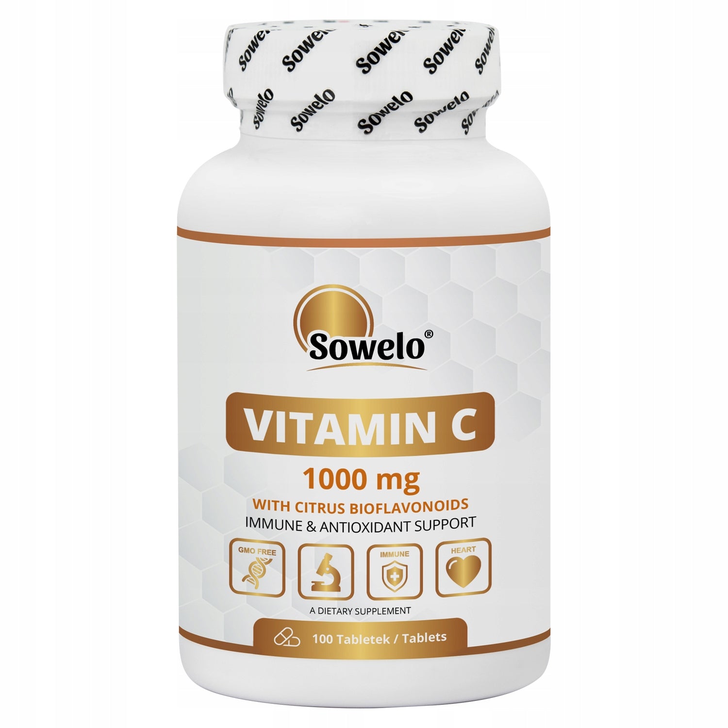 Vitamin C 1000 mg + Bioflavonoids 100 Tab – Immunity, Energy – Sowelo