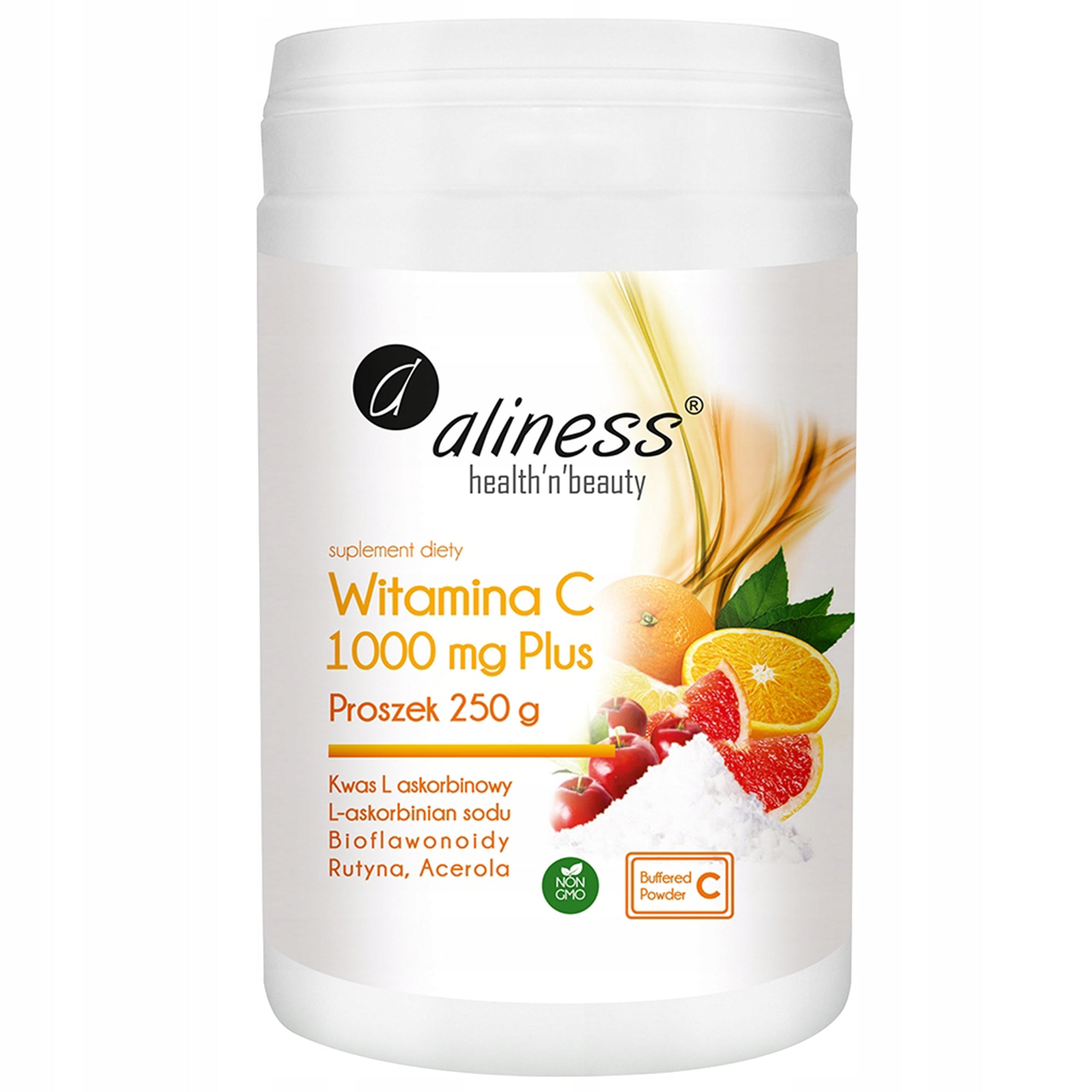 Vitamin C 1000mg Buffered Acerola Bioflavonoids Immunity 250g ALINESS