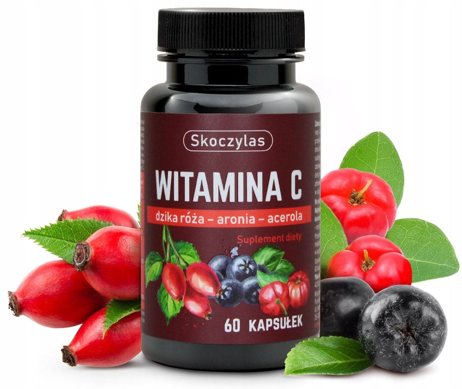 Vitamin C BEST NATURAL TRIO:WILD ROSE CHOKEBERRY ACEROLA Skoczylas 60