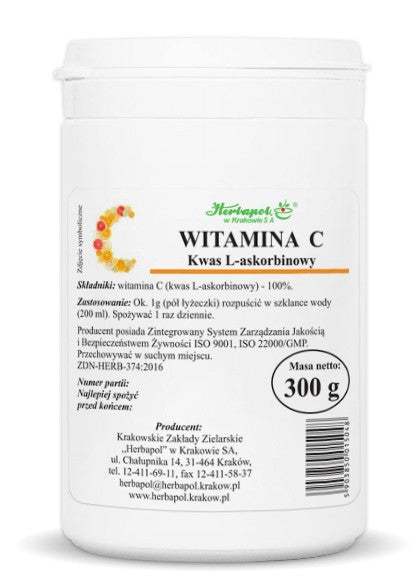 Vitamin C L-ASCORBIC ACID 300g Herbapol