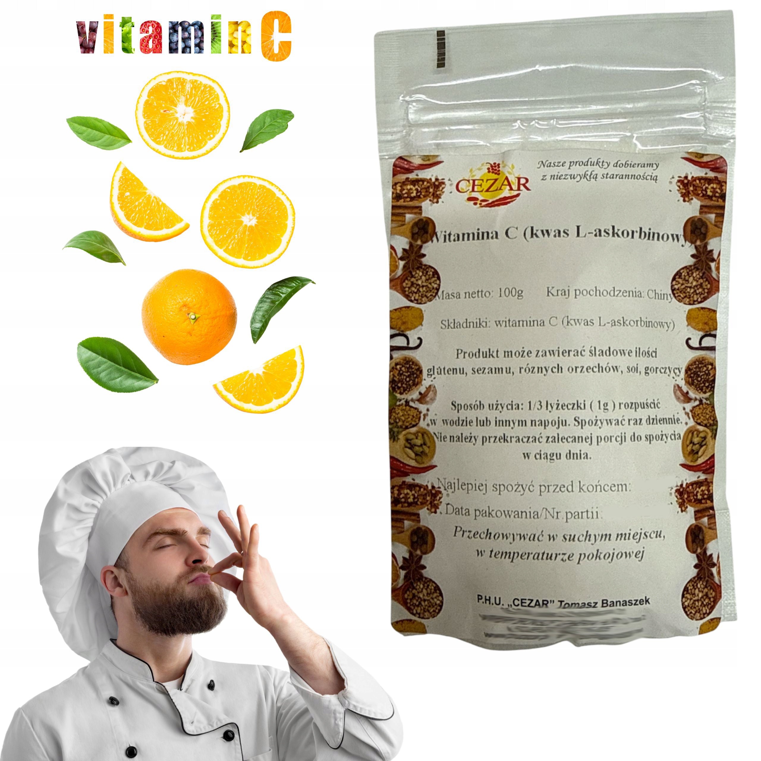 Vitamin C L-Ascorbic Acid 100G Pure Resistance Powder Premium Quality