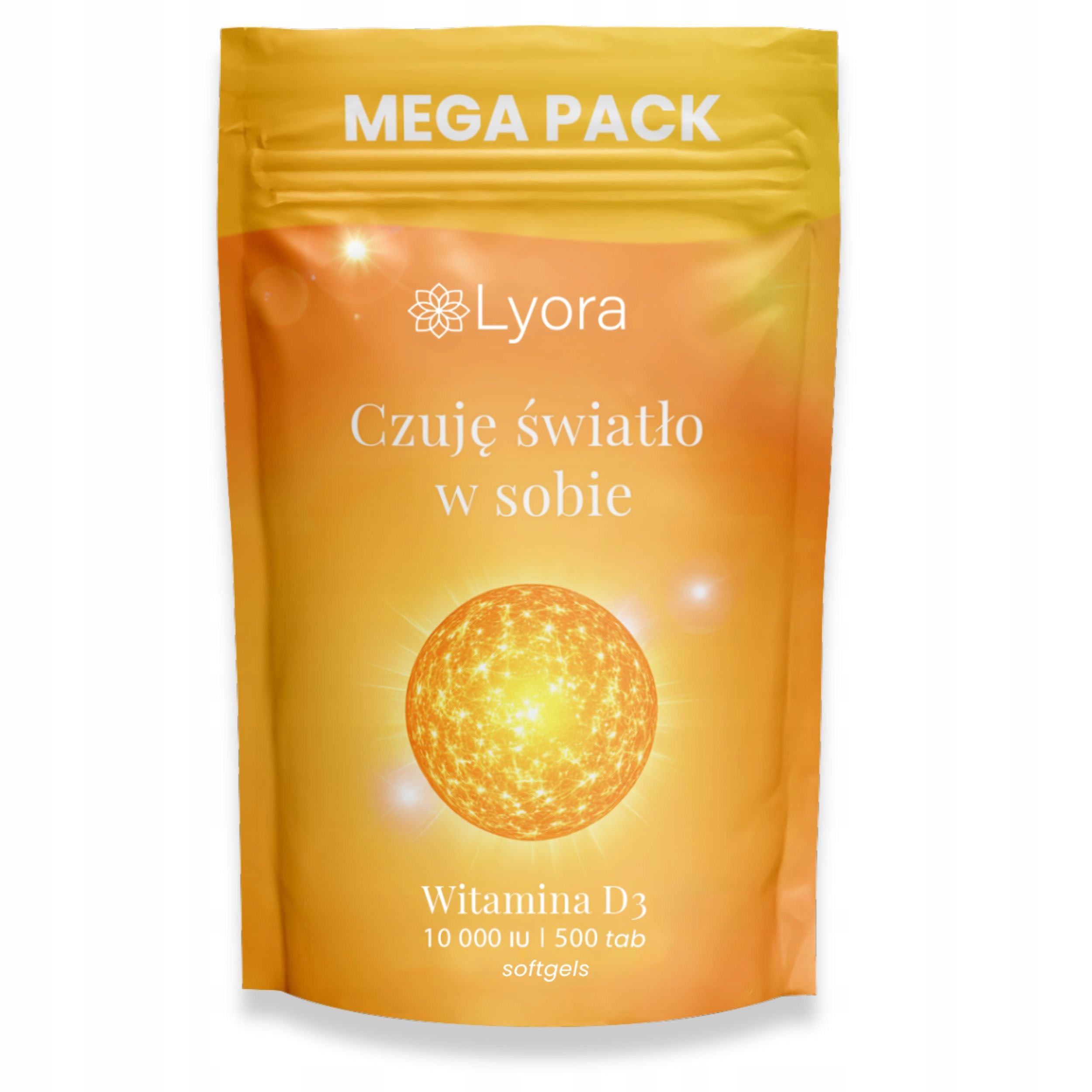 Vitamin D3 10000 IU 500 softgels Mega Pack Resistance Bone Muscle Lyora