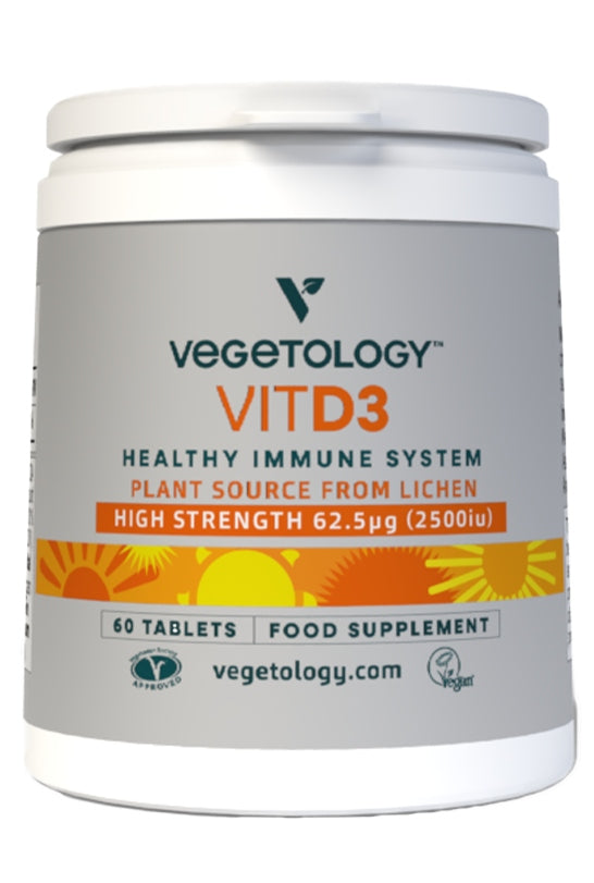 Vitamin D3 2500iu large dose 60tab WEGE Vegetology EAN (GTIN) 5060351380133