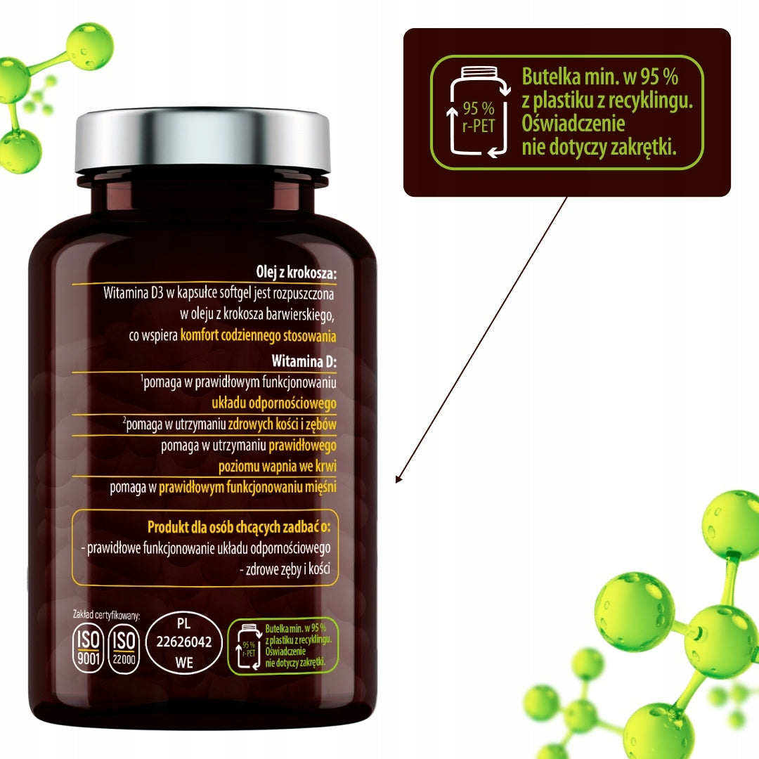 Vitamin D3 4000 IU In Crocodile Oil High Absorption Tooth Resistance Expiration date at least 1 year from the date of purchase