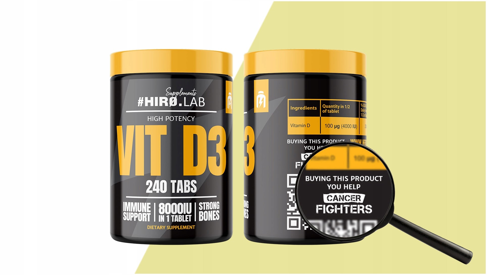 Vitamin D3 8000IU Hiro Lab 240 tabl. dietary supplement Brand HIRO.LAB